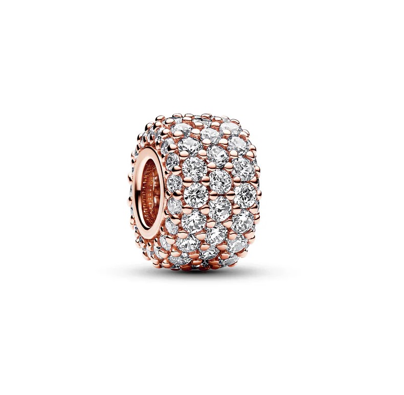 Pandora Sparkling Pave Triple-row Charm